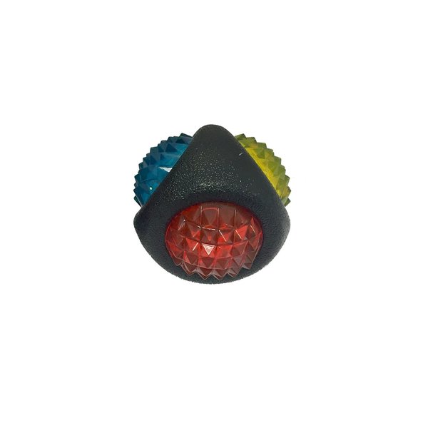 Multipet Doglucent Assorted Dental Diamond Ball TPR Dog Toy 51131